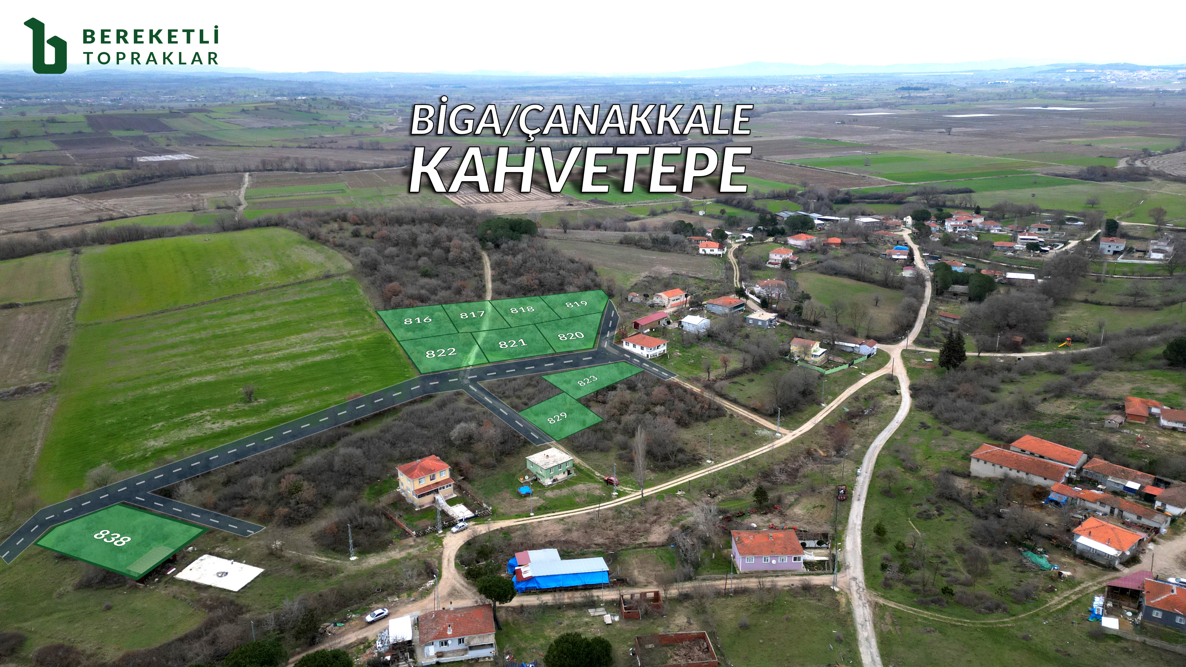 Marmara Denizi sahillerine 20 km uzaklıkta, hem doğa hem de deniz keyfi sunan Troya Biga arsaları.